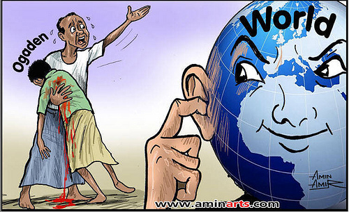 The world is ingoring Africa's new Hitler Meles Zenawi  genocide happening to Somalis in ******