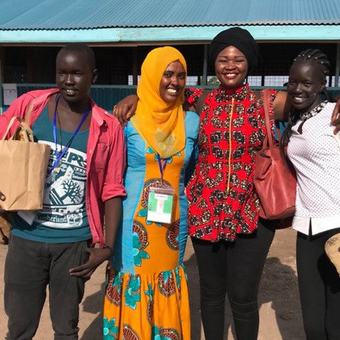 Riya Yuyada (3rd left) with other attendees of the TEDX talk at Kakuma camp.